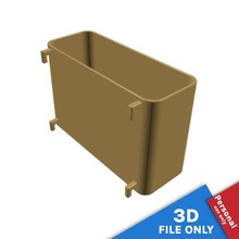 container 14x55x10cm storage space ikea skadis tool basket bin tub box tray printboard pegboard organizing tags 3d print model - Mito3D