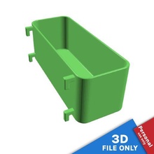 container 14x55x55cm storage space ikea skadis tool basket bin tub box tray printboard pegboard organizing tags 3d print model - Mito3D