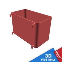 container 14x75x10cm storage space ikea skadis tool basket bin tub box tray printboard pegboard organizing tags 3d print model - Mito3D