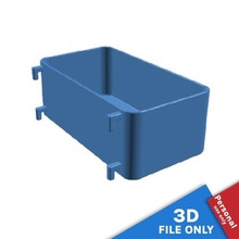 container 14x75x55cm storage space ikea skadis tool basket bin tub box tray printboard pegboard organizing tags 3d print model - Mito3D