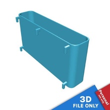 container 18x35x10cm storage space ikea skadis tool basket bin tub box tray printboard pegboard organizing tags 3d print model - Mito3D