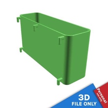 container 18x55x10cm storage space ikea skadis tool basket bin tub box tray printboard pegboard organizing tags 3d print model - Mito3D