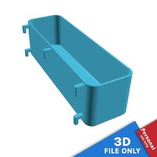 container 18x55x55cm storage space ikea skadis tool basket bin tub box tray printboard pegboard organizing tags 3d print model - Mito3D