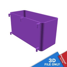 container 18x75x10cm storage space ikea skadis tool basket bin tub box tray printboard pegboard organizing tags 3d print model - Mito3D
