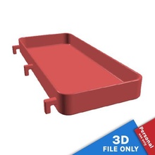 récipient 18x75x2cm espace rangement Ikea skadis outil panier poubelle baignoire boîte plateau carte 39 impression panneau perforé organiser Mots clés 3d print model - Mito3D