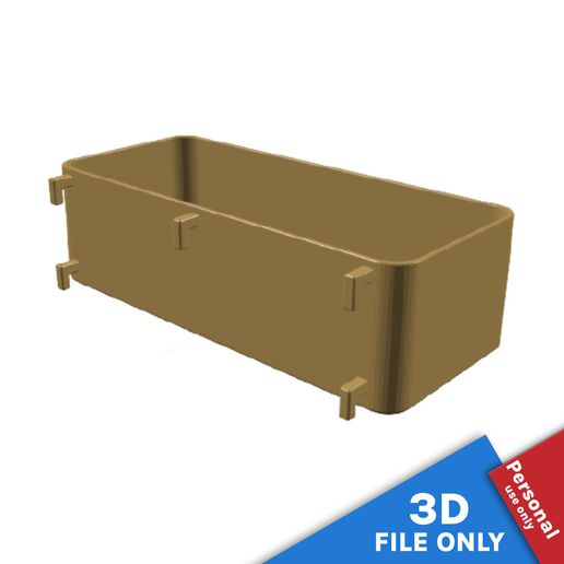 container 18x75x55cm storage space ikea skadis tool basket bin tub box tray printboard pegboard organizing tags 3D print model - Mito3D