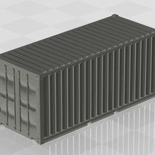 konteyner 20 ayak ölçü nscale oyun Izlemek reddetmek model demiryolu yapımı 1 160 minitrix hobi treni et ışığı 3d print model - Mito3D