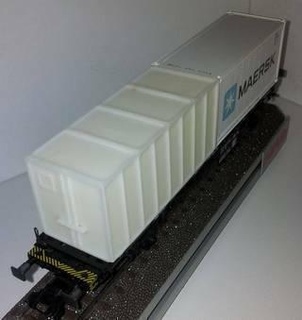 konteyner 20 ayak ho model tren 20feet 3d h0 Marklin Yazdır Nakliye oyuncak oyun Aksesuarlar 3d print model - Mito3D