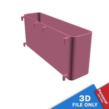 container 22x55x10cm storage space ikea skadis tool basket bin tub box tray printboard pegboard organizing tags 3d print model - Mito3D