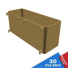 container 22x75x10cm storage space ikea skadis tool basket bin tub box tray printboard pegboard organizing tags 3d print model - Mito3D