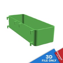 container 22x75x55cm storage space ikea skadis tool basket bin tub box tray printboard pegboard organizing tags 3d print model - Mito3D