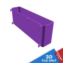 container 26x55x10cm storage space ikea skadis tool basket bin tub box tray printboard pegboard organizing tags 3d print model - Mito3D