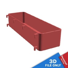 container 26x75x55cm storage space ikea skadis tool basket bin tub box tray printboard pegboard organizing tags 3d print model - Mito3D