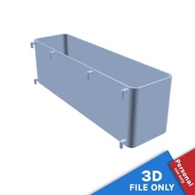 container 30x75x10cm storage space ikea skadis tool basket bin tub box tray printboard pegboard organizing tags 3d print model - Mito3D
