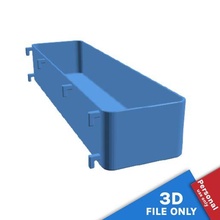 container 30x75x55cm storage space ikea skadis tool basket bin tub box tray printboard pegboard organizing tags 3d print model - Mito3D