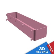 container 34x75x55cm storage space ikea skadis tool basket bin tub box tray printboard pegboard organizing tags 3d print model - Mito3D