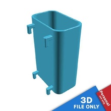 récipient 6x35x10cm espace rangement Ikea skadis outil panier poubelle baignoire boîte plateau carte 39 impression panneau perforé organiser Mots clés 3d print model - Mito3D