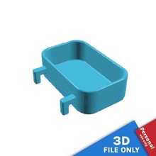 container 6x35x2cm storage space ikea skadis tool tray basket pegboard organizing 3d print model - Mito3D