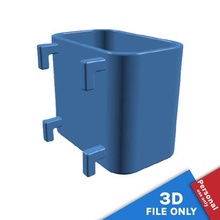 récipient 6x35x55cm espace rangement Ikea skadis outil panier poubelle baignoire boîte plateau carte 39 impression panneau perforé organiser Mots clés 3d print model - Mito3D