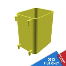 container 6x75x10cm storage space ikea skadis tool basket bin tub box tray printboard pegboard organizing tags 3d print model - Mito3D