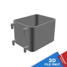 container 6x75x55cm storage space ikea skadis tool basket bin tub box tray printboard pegboard organizing tags 3d print model - Mito3D