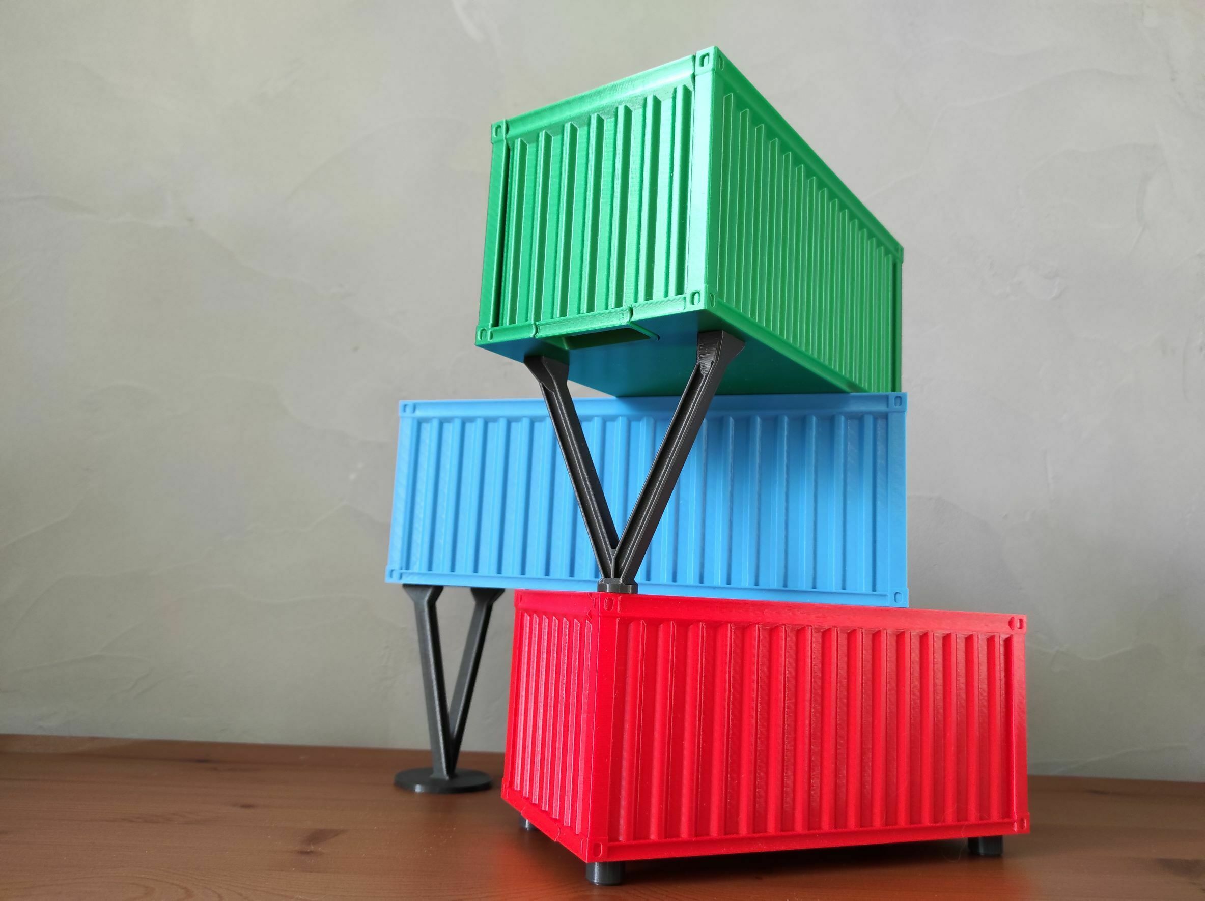 konteyner bina çekmeceler mimari organizatör 3D print model - Mito3D