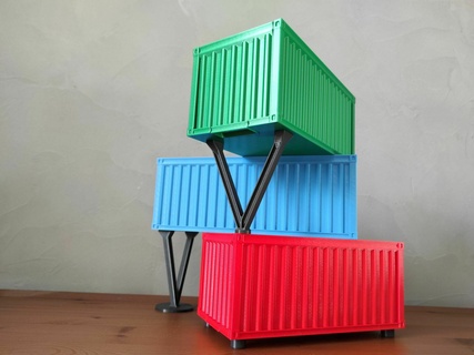 konteyner bina çekmeceler mimari organizatör 3d print model - Mito3D