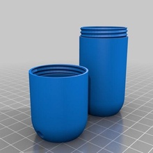 container cap beach geocaching wallet waterproof containers 3d print model - Mito3D