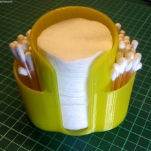 conteneur des coton-tiges & les tampons de coton la maison salle bains plaquettes coton-tige le bourgeons 3d print model - Mito3D