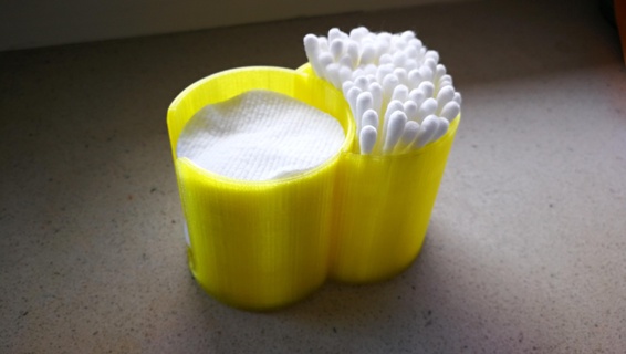 container cotton buds & pads bathroom home accessories 3d print model - Mito3D