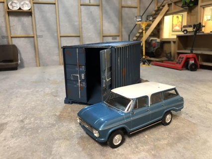 contenitore diorama rc banda 93 macchina crawler scala box auto camion 3d print model - Mito3D