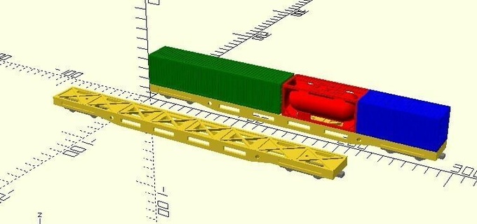 envase ho automotor 3dprint ferrocarril escala modelo modelismo entrenar vagón juguete juego accesorios 3d print model - Mito3D
