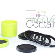 contenedor de filtros lente gadget la del adaptador cámara acción 3d print model - Mito3D