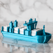 container ship various container-ship shipping water ocean miniature model boat 3d print model - Mito3D