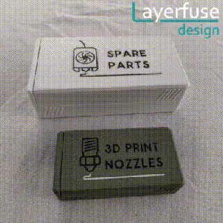 containers nozzles spare parts nozzle container box tray printer housing multi material color mk8 e3d v6 3d print model - Mito3D