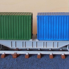 Containerwagen folgt Sporn 1 32 132 45mm gartenbahn gauge lgb model railway trains modelleisenbahn Eisenbahn Züge Hobby 3d print model - Mito3D