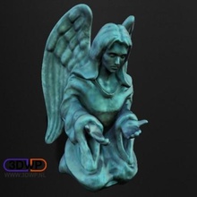 Betrachtung Engel Skulptur statue 3d-scan Kunst 123d angel meshmixer Replikat Skulpturen 3d print model - Mito3D
