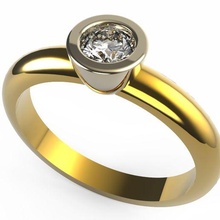 contemporáneo diseño compromiso anillo inifinite sencillez joyería joya anillos marca equipo Arte deco decorativo descargar encantos aros stl descargable 3d print model - Mito3D