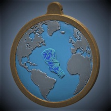 continent de plastique xyzchallenge bijoux 7 planète la terre 3d print model - Mito3D