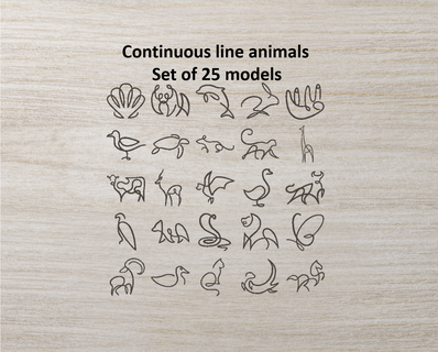 sürekli hat hayvanlar sürekli hat hayvanlar sürekli hat hayvanlar dekorasyon yeni süs 3d print model - Mito3D