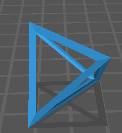 contorno tetraedro arte geometria solidi matematica 3d print model - Mito3D