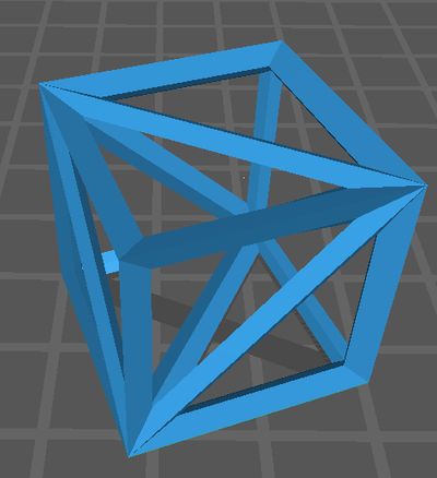 contour tetrahedron in cube art geometry solids math 3d print model - Mito3D