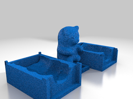 contramoldes para molde de silicona osito 4cm Art gummy bear resin silicone mold animals creatures art 3d print model - Mito3D