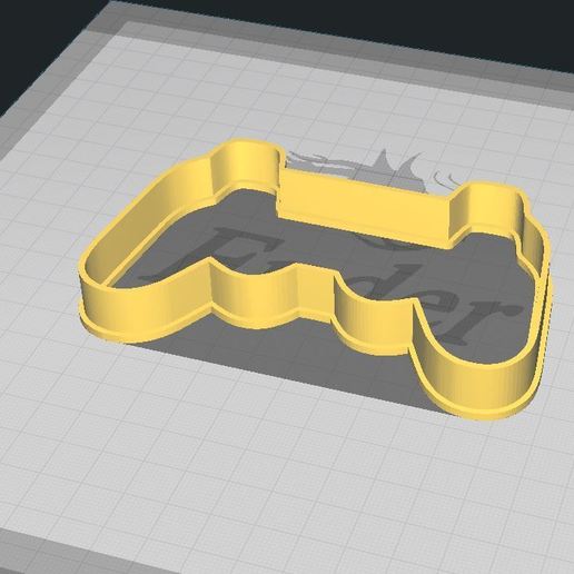 controle de play station cookie fondant corte vários o jogar estação cortador 3D print model - Mito3D