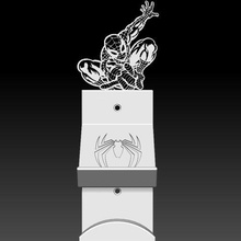 controlador fone ouvido suporte aranha homem modelo 3d impressão gadget controle phone maravilha dc histórias quadrinhos batman Super homen Estrela guerras mandaloriano 3d print model - Mito3D