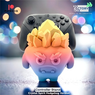 controller stand - angry crystal spirit hedgehog version gaming gamer gamers nintendo switch playstation 5 4 xbox console monster 3d print model - Mito3D