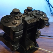 controller stand dualshock 3 integrated usb hub various ps3 3d print model - Mito3D