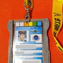 convention's pass holder star trek logo convention 3d print model - Mito3D