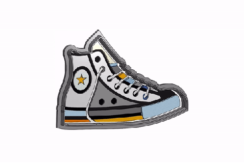 converse cutter Art brand cupcakes cookies cookie paste bakery plasticine cutters shoes cortadores 3d print model - Mito3D
