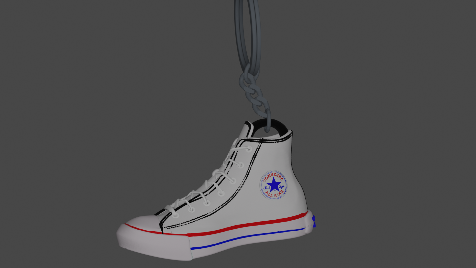 converse sneaker keychain printable 3D print model - Mito3D